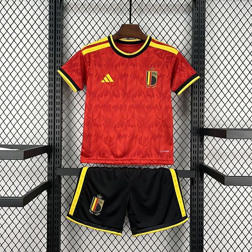 Belgium 2026 World Cup Home Kids Kit Size：16-28