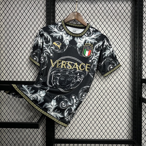 Italy 2023-24 Versace Co-Branded Edition Jersey Black