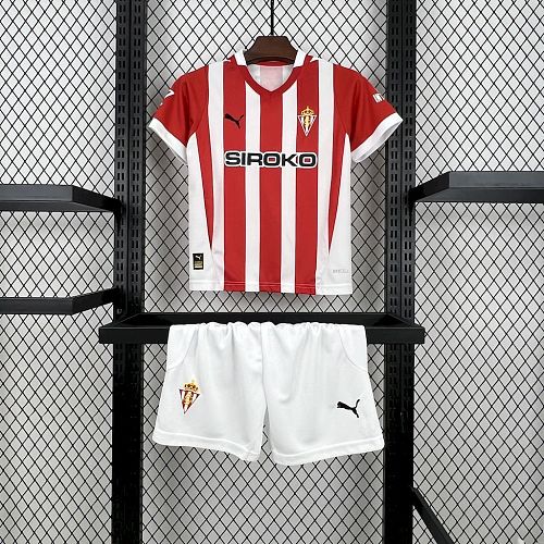 Sporting de Gijon 2024-25 Home Kids Kit