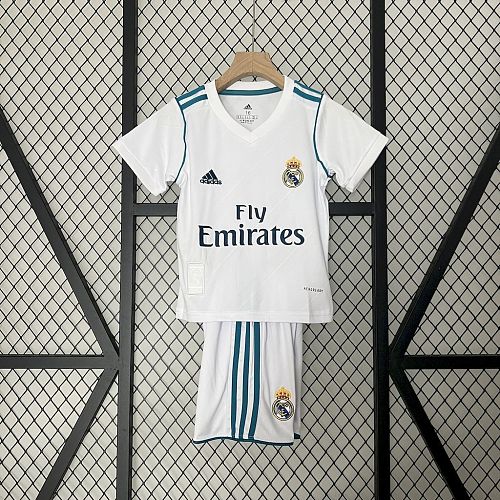 Real Madrid 17-18 Home Retro Kids Kit Size：16-28