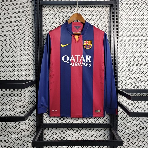 Barcelona 14-15 Home Long Sleeves Retro Jersey S-XXL