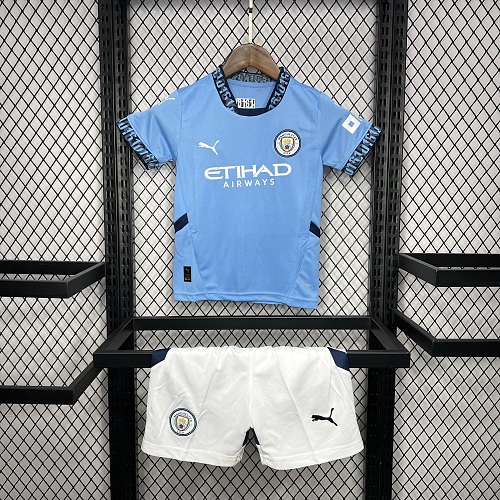 Manchester City 2024-25 Home Kids Kit