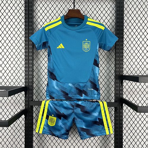 Spain 2026 World Cup Goalkeeper Kids Kit Size：16-28