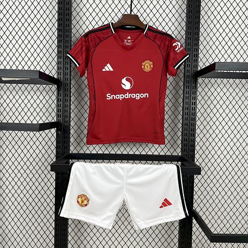 Manchester United 2025-26 Home Kids Kit