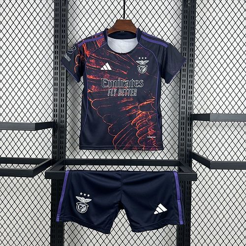 Benfica 25-26 Fourth Kids Kit Size：16-28