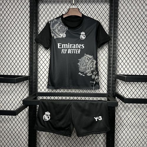Real Madrid 2024-25 Y3 Rose Special Edition black Kids Kit