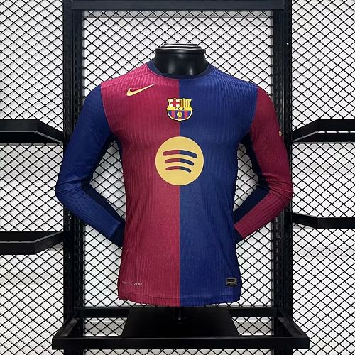 Barcelona 2024-25 Home Long Sleeves Jersey Player Version S-XXL