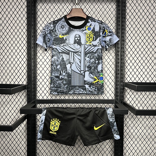 Brazil 2024-25 Special Edition Gray Kids Kit