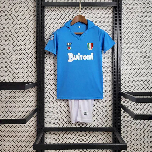 Napoli 87-88 Home Retro Kids Kit Size：16-28