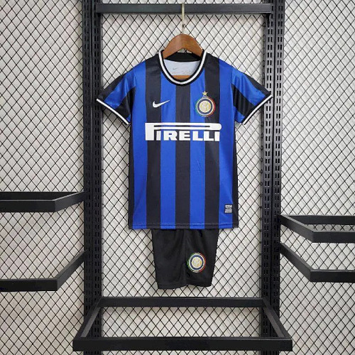 Inter Milan 09-10 Home Retro Kids Kit Size：16-28