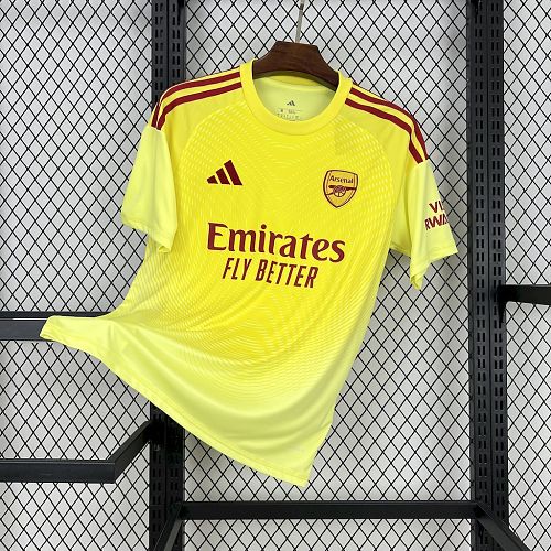 Arsenal 2025-26 Yellow goalkeeper Football jersey