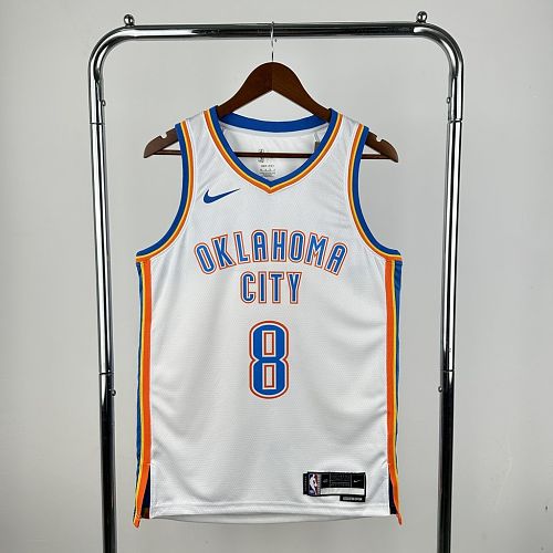 Oklahoma City Thunder 2023 Icon Edition White-WILLIAMS8 S-XXL