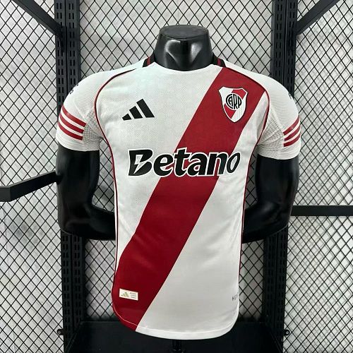 River Plate 2025-26 Home Player Version S-4XL