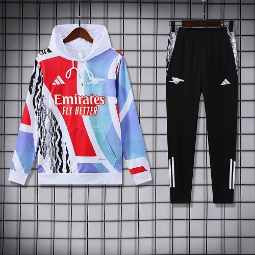 Arsenal White 2025/26 Football Hoodie kit