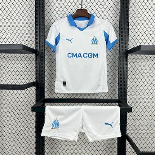 Olympique Marseille 2025-26 Home Kids Kit