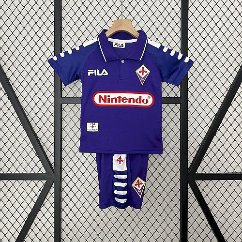 Fiorentina 98-99 Home Retro Kids Kit Size：16-28