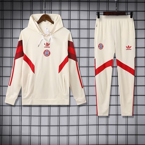 Bayern Munich off white 2025/26 Football Hoodie kit