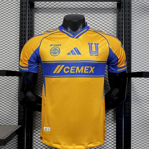 Top 1:1 Tigres UANL Home 2025/26 Player Version