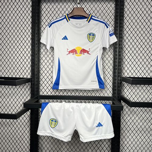 Leeds United F.C. 2024-25 Home Jersey Kids Kit