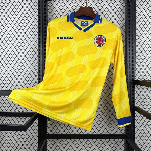 Colombia 1994 Home Long Sleeve Retro Jersey S-XXL