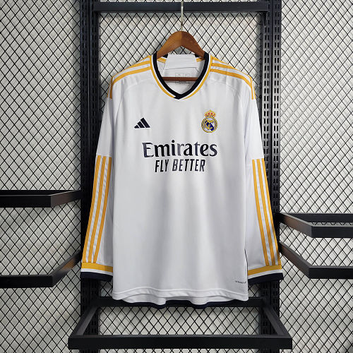 Real Madrid 2023-24 Home Long Sleeves Jersey