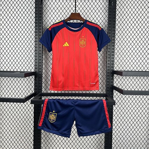 Spain 2026 World Cup Home Kids Kit Size：16-28