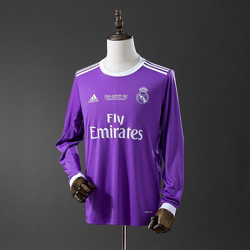 Real Madrid away 2016/17 Long Sleeves Retro jersey