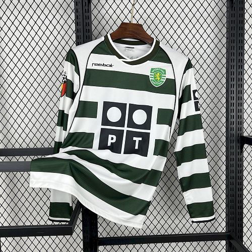 Sporting CP 2001-03 Home Long Sleeves Retro Jersey