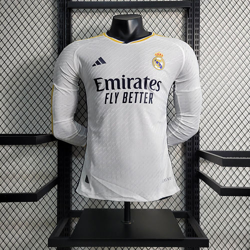 Real Madrid 2023-24 Home Long Sleeves Jersey Player Version