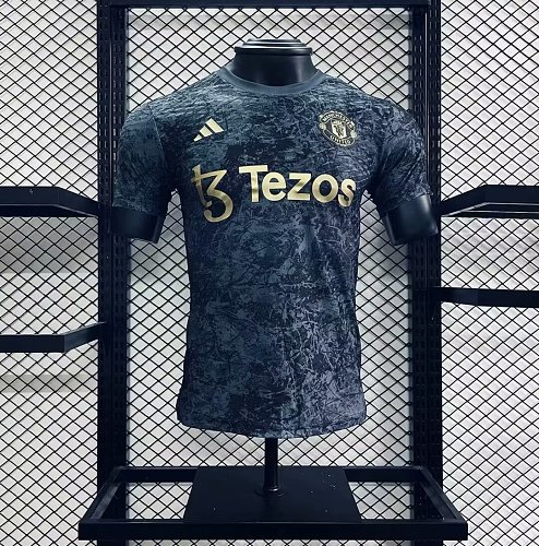 Manchester United 2024-25 Stone Roses Pre-Match Jersey Player Version