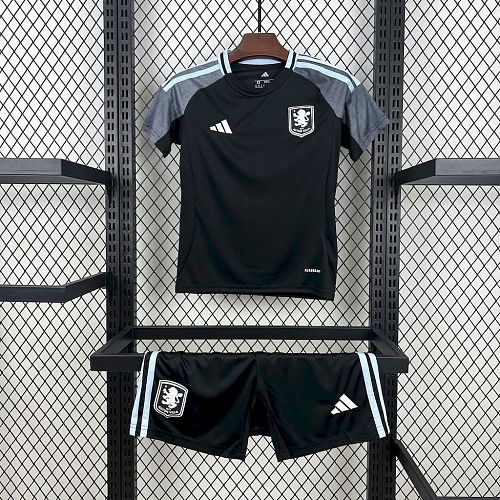 Aston Villa 2025-26 Away Kids Kit