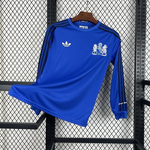 Manchester United 2024-25 Joint Edition Blue Long Sleeves Retro Jersey