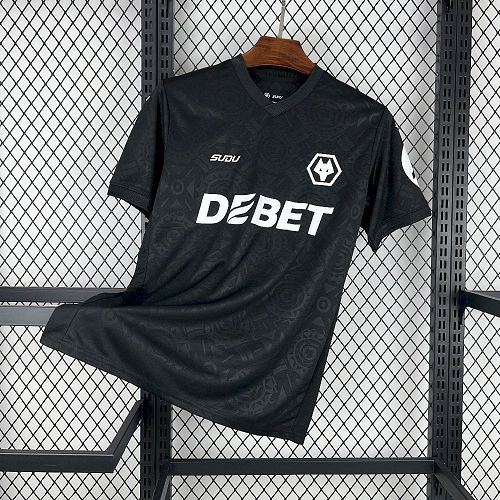 Wolves 25-26 Goalkeeper Black Football Jersey S-4XL