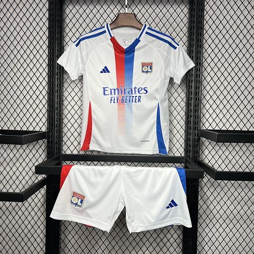 Olympique Lyonnais 2024-25 Home Kids Kit