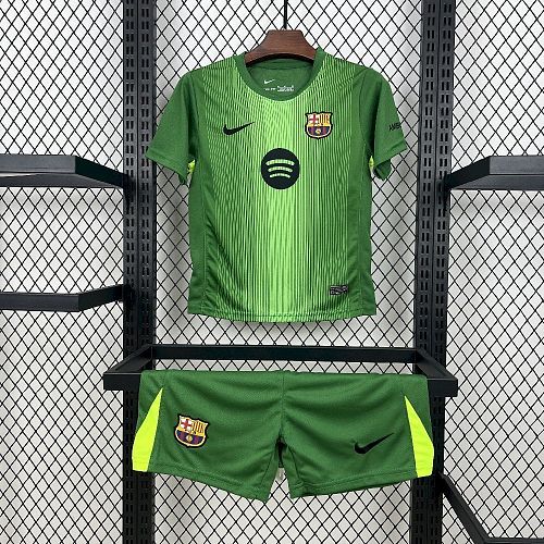 Barcelona 25-26 Green Goalkeeper Kids Kit Size：16-28