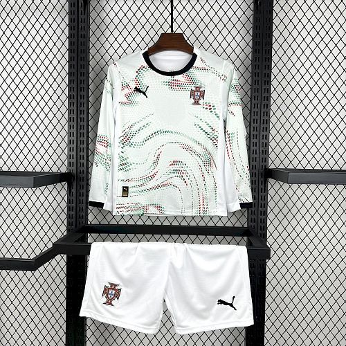 Portugal 2025-26 Away Long Sleeves Kids Kit