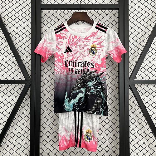 Real Madrid 2025-26 Special Edition Pink Kids Kit Size 16-28