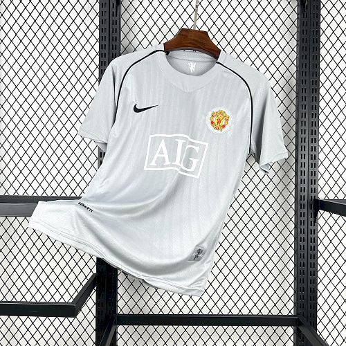 Top 1:1 Manchester United 2007-08 Grey Goalkeeper Retro Jersey