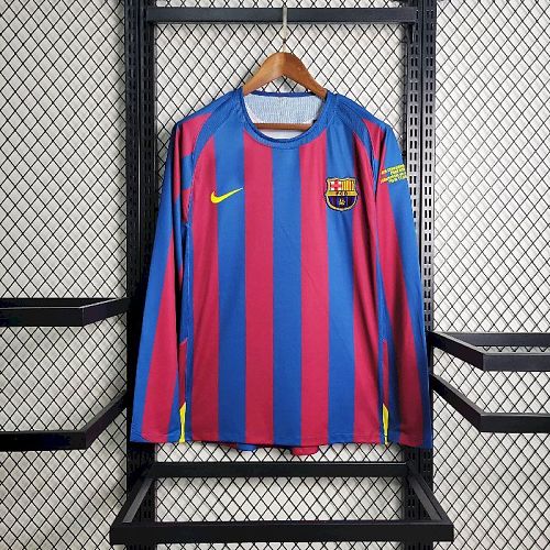 Barcelona 05-06 Home UCL Edition Long Sleeves Retro Jersey S-XXL