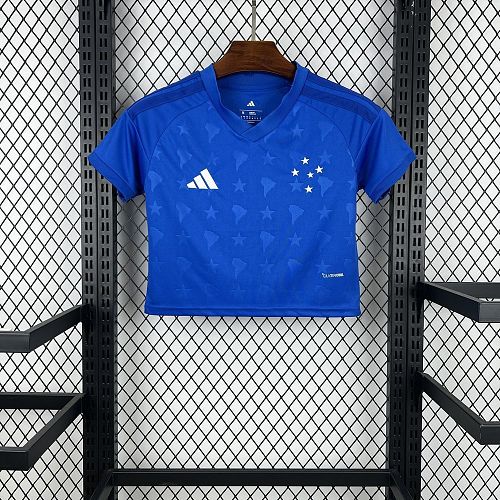 Cruzeiro Crop Top 26-27 Home Women's Jersey S-XXL