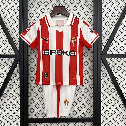 Sporting Gijon 2025-26 Home Kids Kit Size 16-28