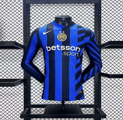 Inter Milan 2024-25 Home Long Sleeves Jersey Player Version S-XXL