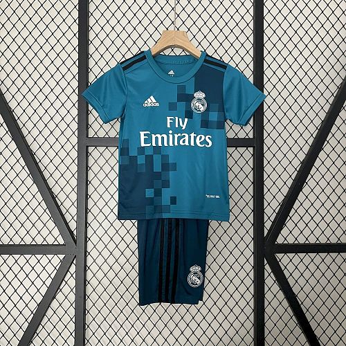 Real Madrid 17-18 Third Retro Kids Kit Size：16-28