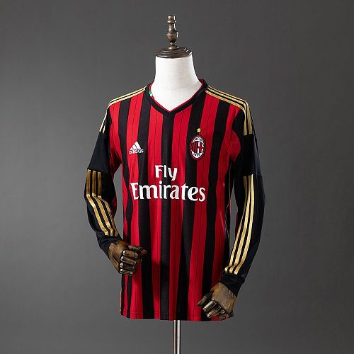 AC Milan home 2013/14 Long Sleeves Retro jersey