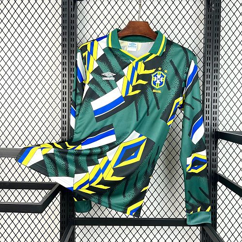 Brazil 1994 Goalkeeper Long Sleeve Retro Jersey S-XXL