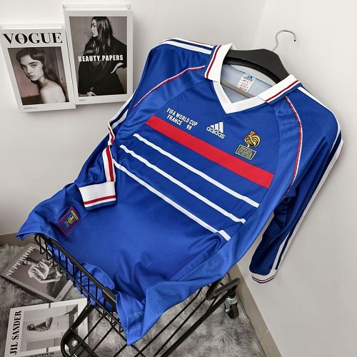 Top 1:1 France home 1998 Long Sleeves Retro jersey
