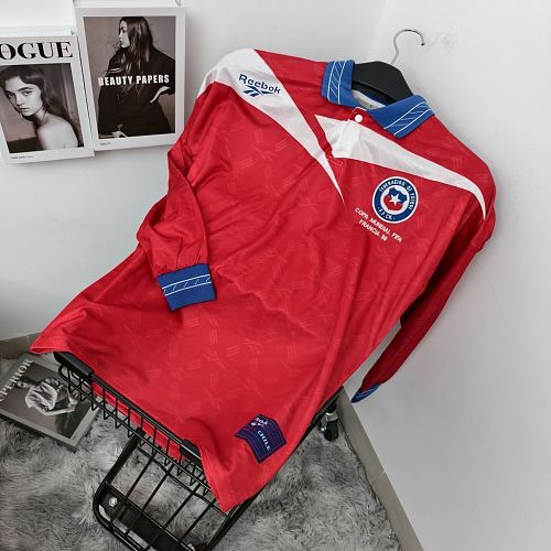 Top 1:1 Chile 1998 Home Long Sleeve Retro Jersey