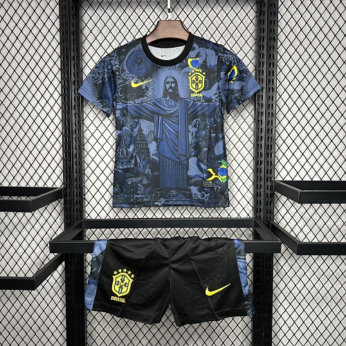 Brazil 2024-25 Special Edition Dark Blue Kids Kit