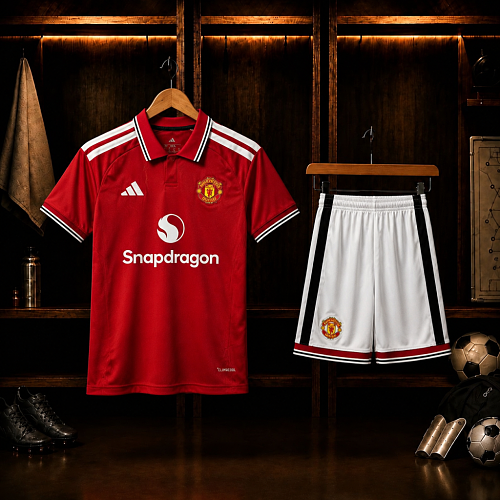 Manchester United 2026/27 Home Kids Kit Size：16-28