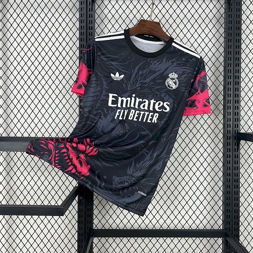 Real Madrid 2024-25 Black Red Dragon Jersey S-XXL
